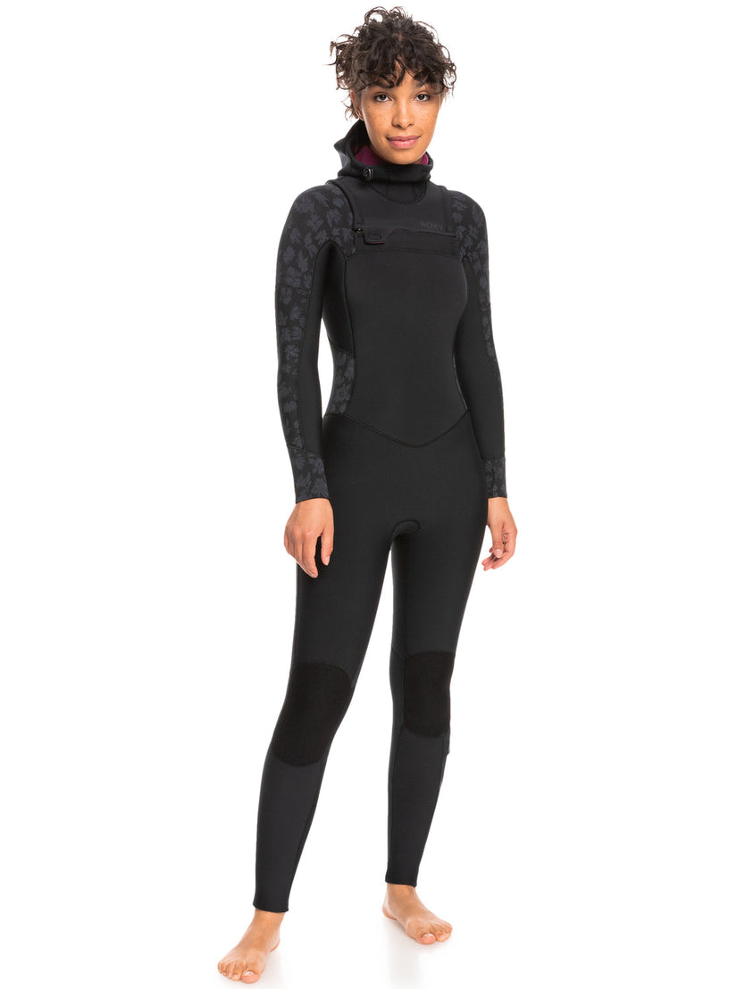 5/4/3mm Swell Series Hooded Chest Zip Wetsuit - Black –